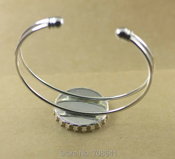 25 мм пустой браслет круглый полый филигранный ободок в форме короны основы