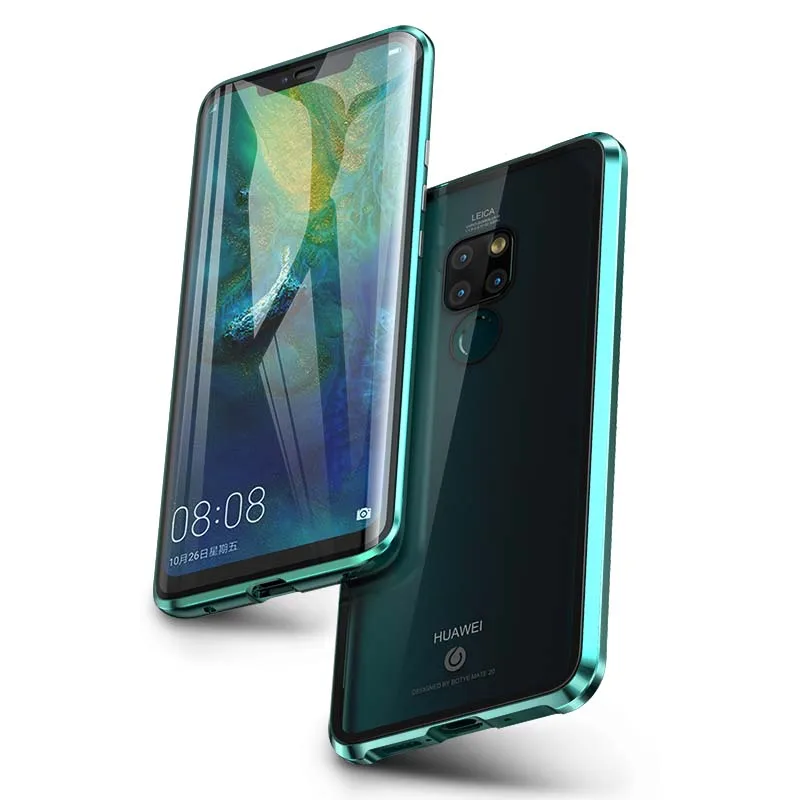 Роскошный Алюминиевый металлический магнитный чехол для Huawei Mate20 Mate20Pro 360
