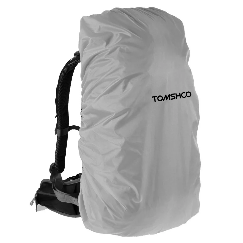 Grey TOMSHOO 40L-50L рюкзак дождевик Портативный Сверхлегкий плечо защита водонепроницаемая сумка для наружного туризма кемпинга путешествия - Цвет: Grey