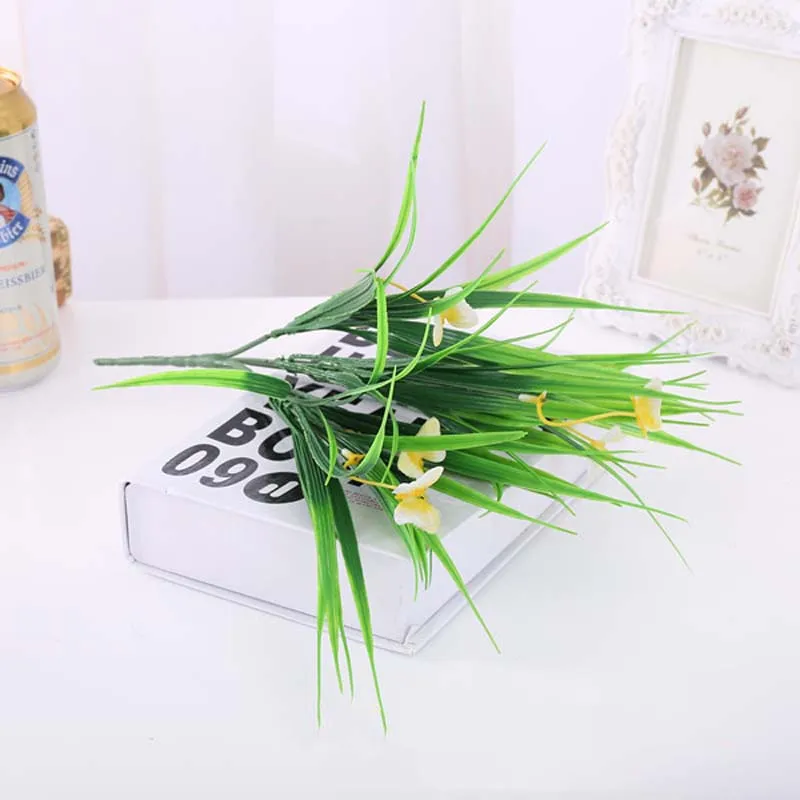 1 пучок DIY яркие искусственные цветы осень поддельные Пластик трава завод