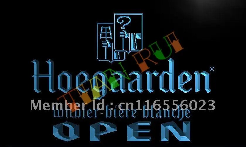 

LA087- Hoegaarden Beer OPEN Bar LED Neon Light Sign
