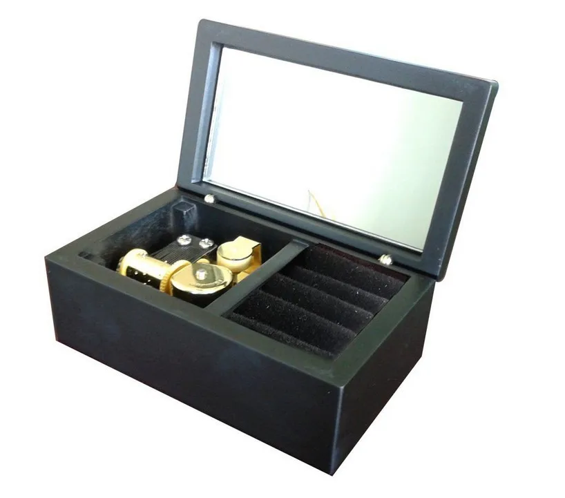 Бесплатная доставка 18 нот ветряная деревянная Ювелирная Музыкальная шкатулка с