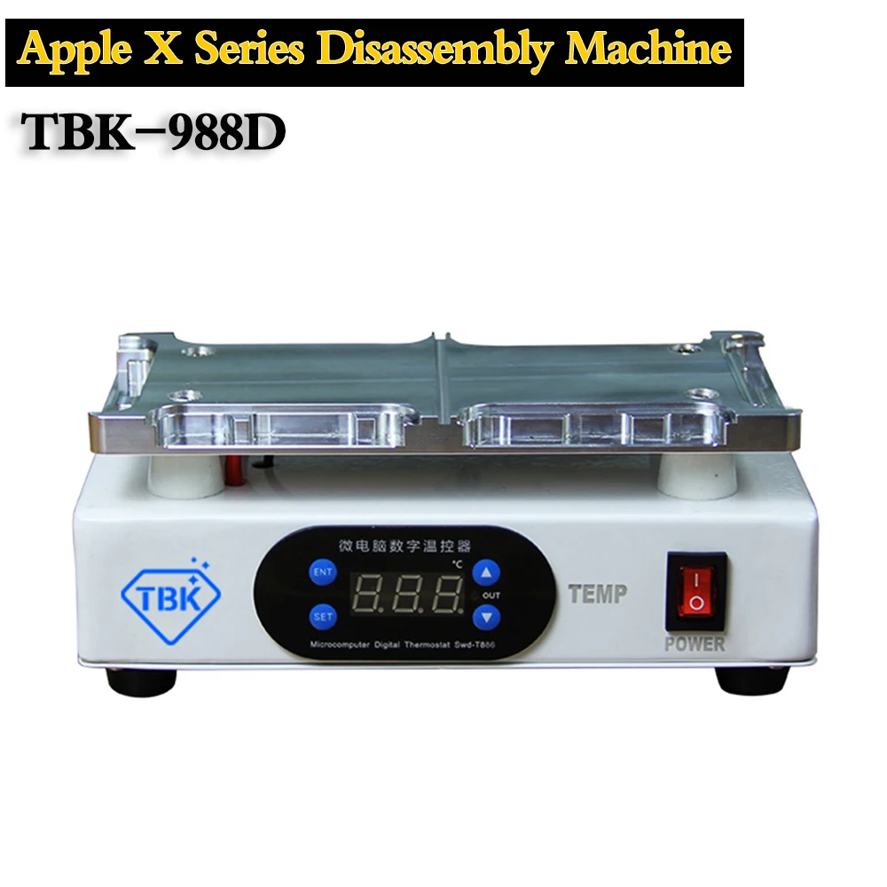 TBK 988D ЖК экран сепаратор для iPhone XR/XS MAX/XS/X рамка нагревается отдельно без