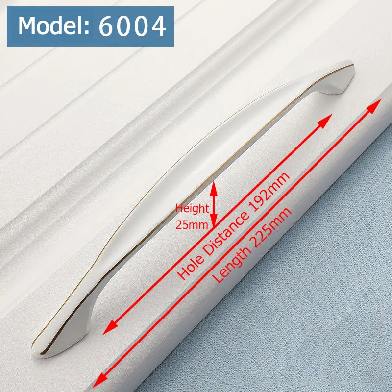 Handle-6004-192 KAK цвета слоновой кости для кухонного шкафа ручки Европейский стиль двери шкафа ручки для выдвижных ящиков мода солидная мебель металлическая ручка - Цвет: Handle-6004-192