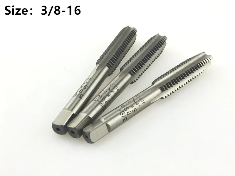

Jrealmer 3/8-16 standard inch Hand tap skh9 HSS 3pcs=1lot