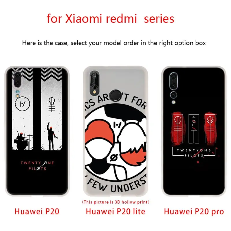 Мягкие чехлы для Huawei P40 P30 P20 Pro P10 Lite E Plus P Smart Z 2020 2019 Twenty One Pilots|Бамперы| |