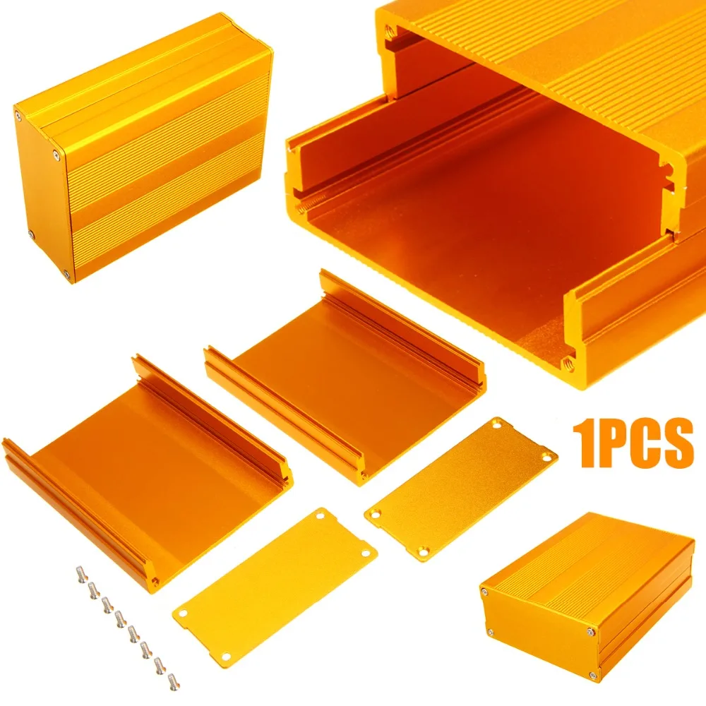 Алюминиевый корпус с золотым прессованным усилителем для электронных проектов