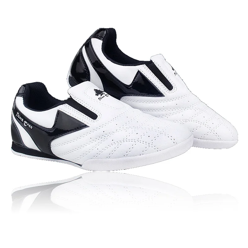 Дышащие кроссовки для занятий тхэквондо в белую полоску каратэ детские