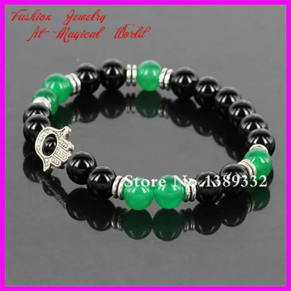 Модные очаровательные браслеты из бисера новый дизайн 8 мм натуральный зеленый