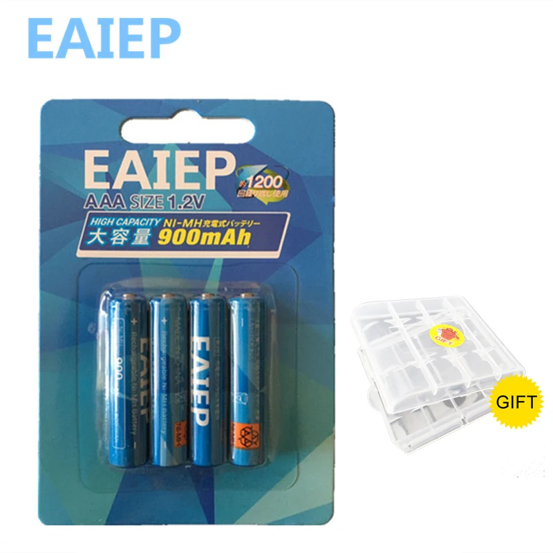 EAIEP Новый акумуляторная батарея AAA батареи металл гидридных или никель 900 мА/ч с