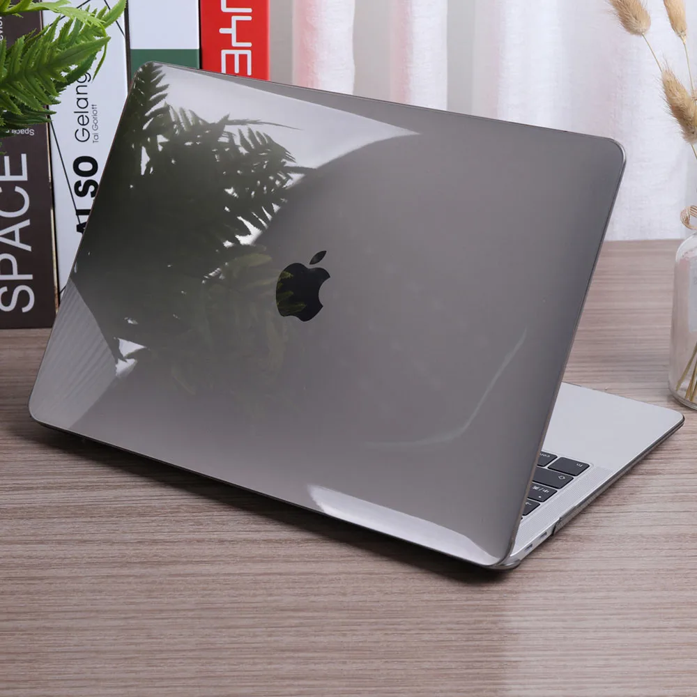 Crystal Gray Чехол для ноутбука Apple MacBook Air 13 дюймов A1932 для нового Mac book Pro 13,3 15,4 Touch bar A2159 прозрачный пластиковый жесткий корпус - Цвет: Crystal Gray