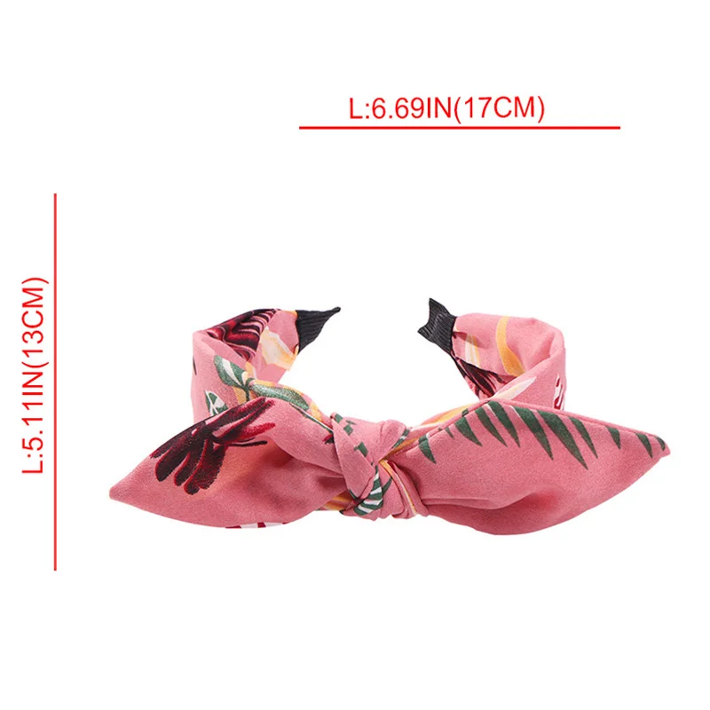 New 1PCS Cloth Cross Bow Hairbands Women Widen Floral Print Bezel Headband Korean Elegant Female Boho Hair Accessories Hoop | Украшения и