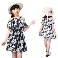 girls princess chiffon dresses summer teenager girl holiday beach dress casual kids clothes baby cute breathable strapless dress