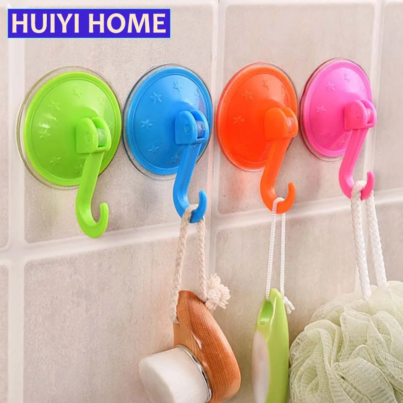 4 шт. Пластиковые Крючки настенный вакуумный мощный присоска держатель для