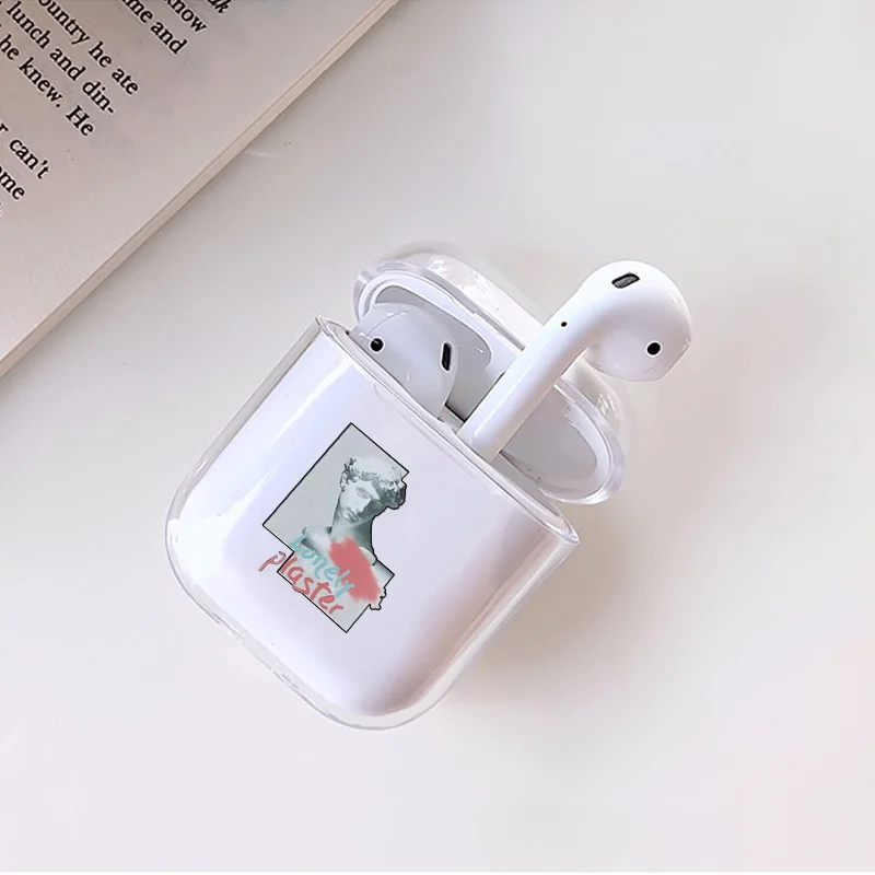 I200509 Прозрачный статуя Роскошный чехол для наушников для Airpods 1/2 мягкий чехол черный Художественный Стиль чехол для наушников s Чехол для Аксессуары для Airpods - Цвет: I200509