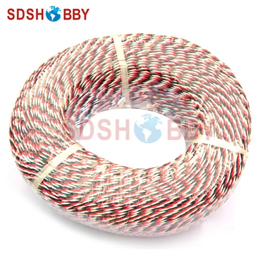 DIY Futaba/JR цвет 22 # 22AWG Servo удлинитель/витой провод 100 м/объем без разъема|servo extension