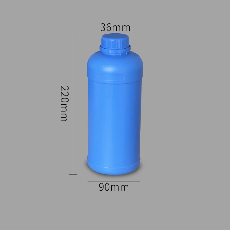 1000ml blue Круглый цилиндрический ПНД пластиковая бутылка с винтовой крышкой для защиты от вскрытия 1 шт - Цвет: 1000ml blue