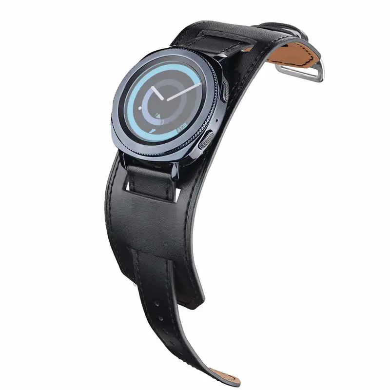 Ремешок для часов из натуральной кожи для samsung Galaxy Watch 46 мм 42 мм Ремешки для наручных часов gear S3/S2 классический ремешок для часов Huami Amazfit 1 2