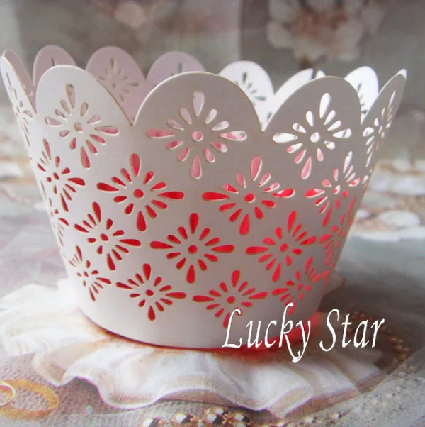 Бесплатная доставка 12 шт. белый Флер де Лис и цветок Лазерная резка кружевная