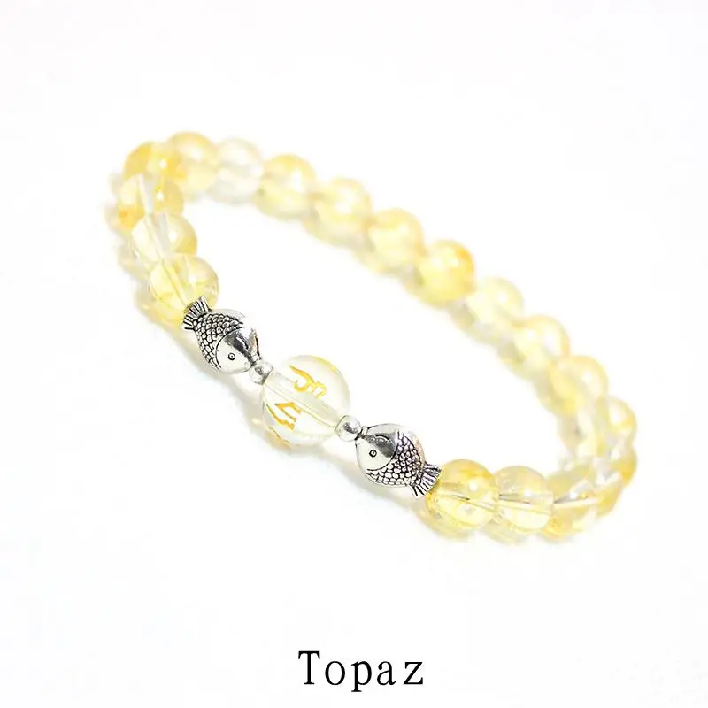 Новинка 2018 браслет из натурального камня прозрачных кристаллов с круглыми