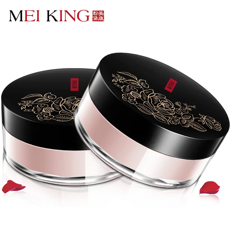 Rose Loose Powder MEIKING Rose Plant Powder Oil Control Loose Powder cosmetics compact Отбеливание Brighten Skin Tone Makeup установка минерального порошка - Цвет: Rose Loose Powder