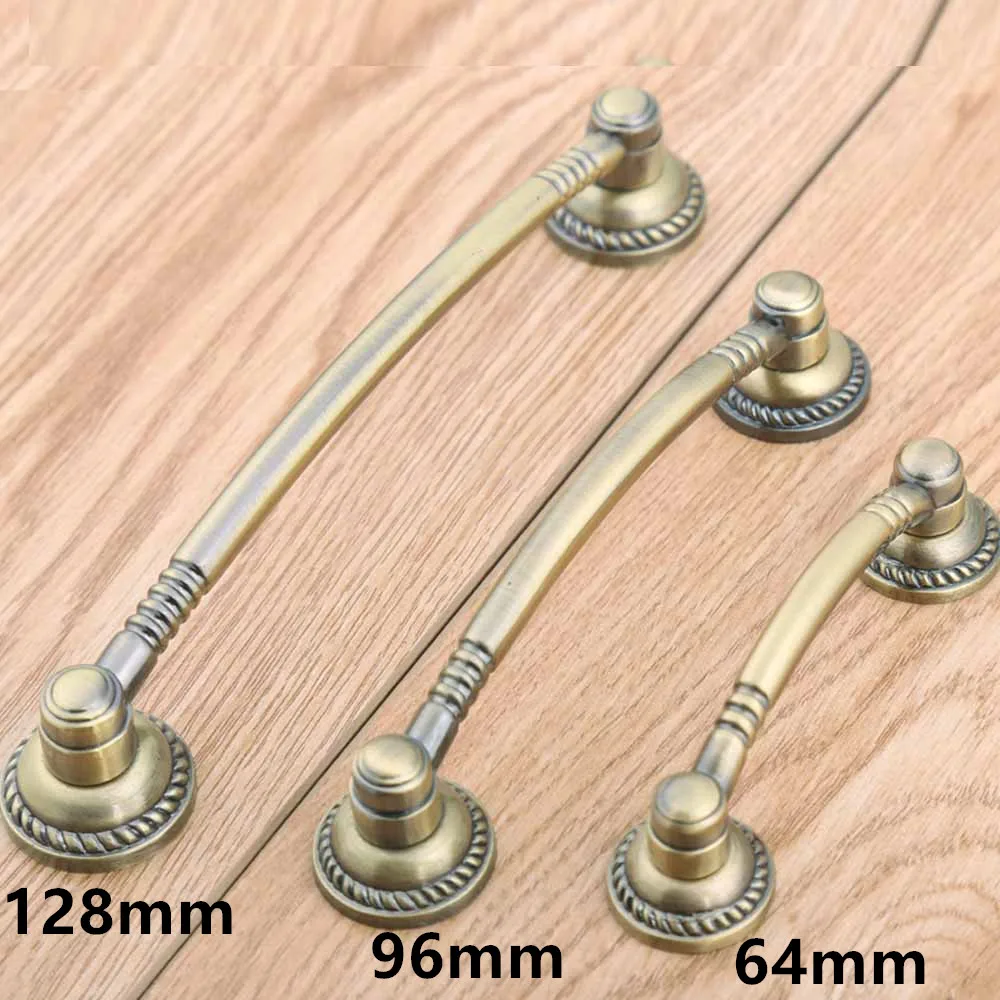 

64mm 96mm 128mm vintage style dresser handles bronze drawer cabinet pulls knobs 2.5" 5" 3.75" bronze furniture hardware handles
