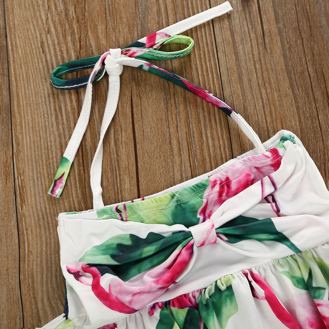 Детский комплект одежды для маленьких девочек 2018 милые купальники фламинго