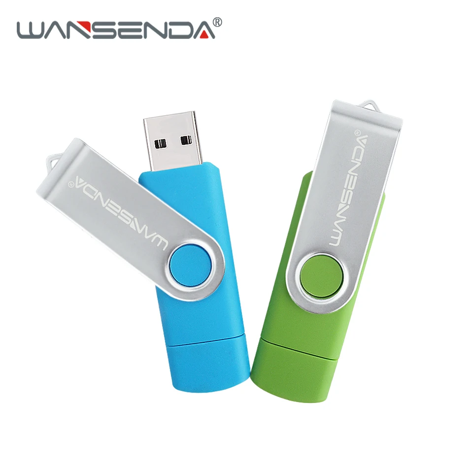 Wansenda USB 2 0 OTG флеш накопитель для смартфона Android/ПК карта памяти 8 ГБ 16 32 64 Гб 128 256