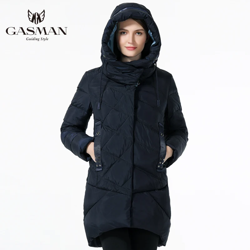 2018 Зимнее открытое теплое пальто пуховик зимний женский с Капюшоном Теплая