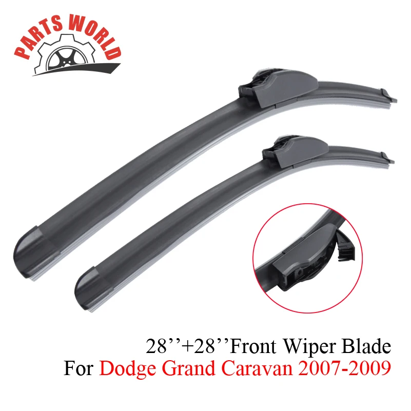Rubber Front And Rear Wiper Blade For Dodge Grand Caravan 2007-2009 Windscreen Car Accessories Auto Parts | Автомобили и