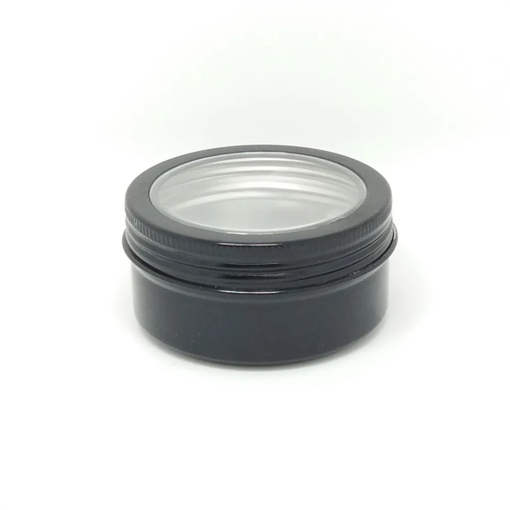 10 шт. пустые черные алюминиевые банки для кастрюль 100 г косметические контейнеры