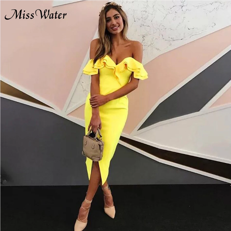 Miss воды 2019 Новое Бандажное женское платье вечернее элегантное для вечеринок