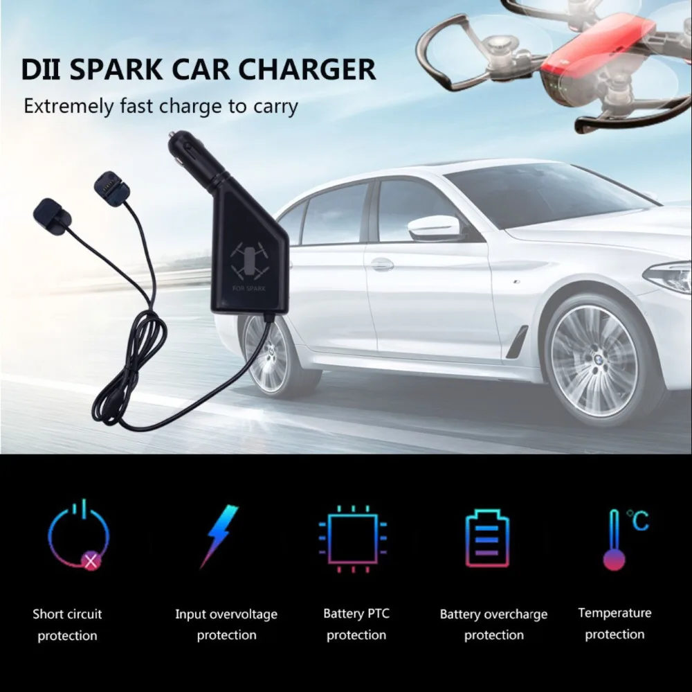 3 в 1 Автомобильное зарядное устройство Зарядка аккумулятора и usb порт