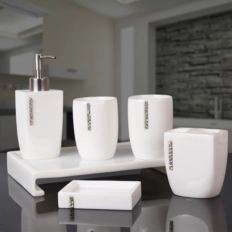 5 шт. контейнер для хранения зубных щеток и шампуня|bathroom accessories set|soap dish dispensertoothbrush