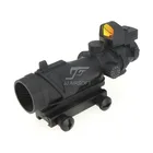 JJ Airsoft ACOG Style 4x32 освещение прицела с Docter Mini Red Dot  Killflash  Kill Flash (черныйкоричневый) Бесплатная доставка