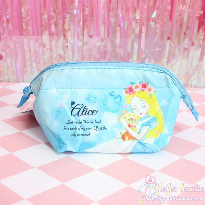 Алиса в стране чудес Русалочка Tinkerbell Рапунцель Макияж сумка косметички Для женщин Красота чехол для хранения туалетных сумка
