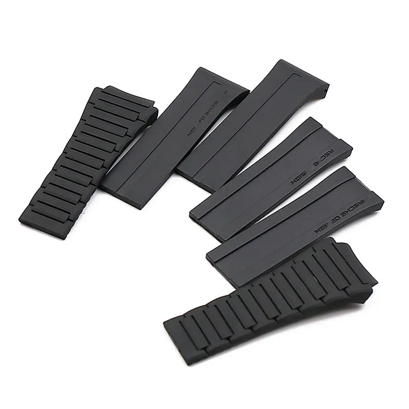 Rubber strap men's outdoor sports waterproof watch accessories for porsche design6620P6750P6780 strap women watch band