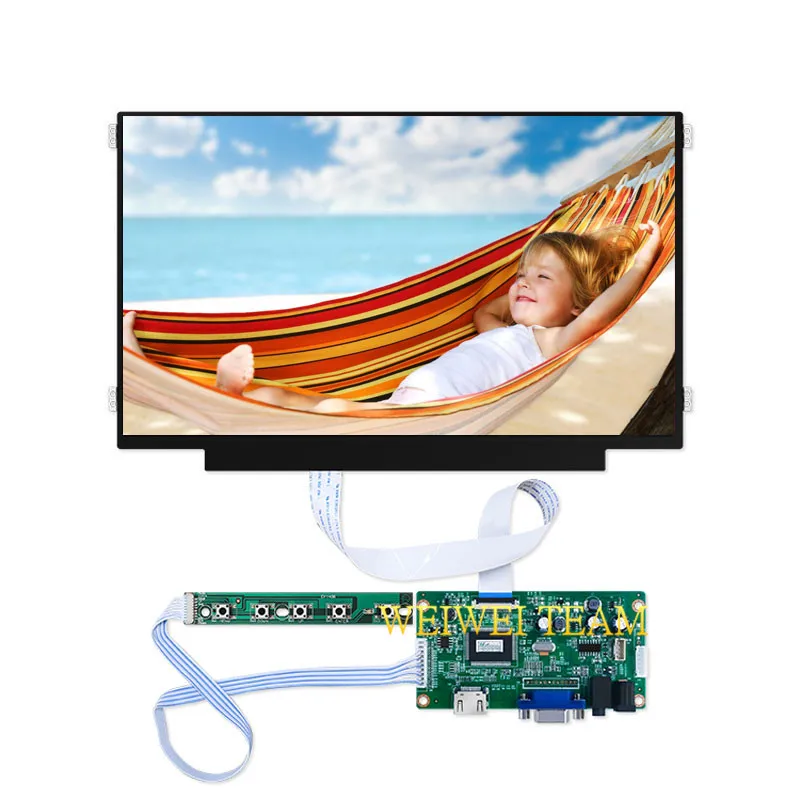 11,6 дюймов 1366x768 ips ЖК-экран тонкий ноутбук планшет дисплей HD WXGA HDMI VGA контроллер драйвер платы EDP 30 провод со штырями для наушников