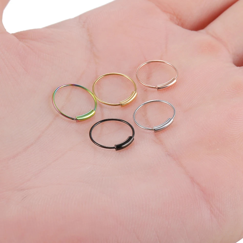 Мужские кольца для пирсинга зеленые Helix с внутренней резьбой 1 шт. | Украшения и