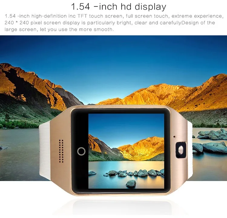 Умные часы Q18S с поддержкой sim-карты TF, Bluetooth, NFC соединение с камерой 0.3MP для Apple IOS, Android, телефон, умные часы