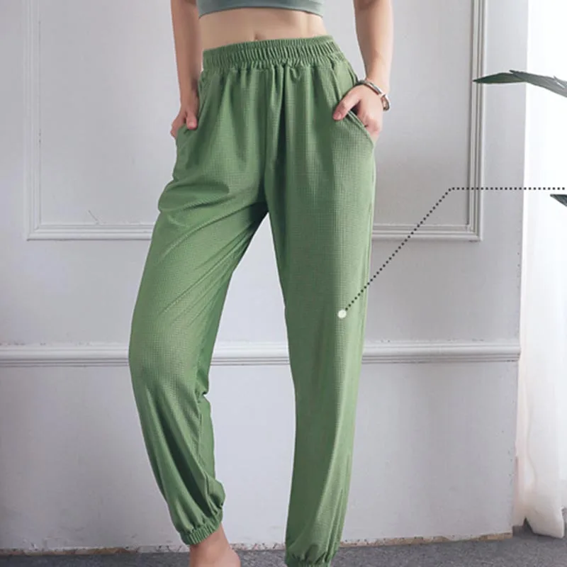 SALSPOR Women Yoga Pants Loose Gym Sport Leggings Summer Cool Running Sweatpants Yoga Training Fitness Work Out Leggings