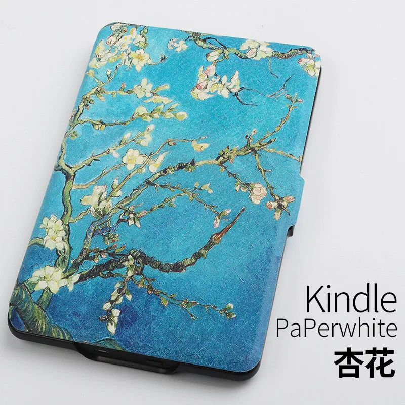 Чехол для электронной книги для Amazon Kindle Paperwhite 1/2/3 из искусственной кожи чехол для Kindle Paperwhite 6,0 защиты чехол для телефона чехол+ стилус - Цвет: Apricot flower