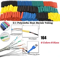 164pcs set polyolefin shrinking assorted heat shrink tube wire cable insulated sleeving tubing set garden water connector