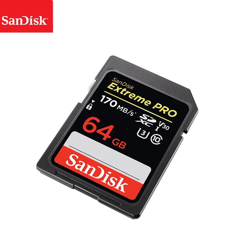 Карта памяти Sandisk Extreme Pro SD класс 10 U3 170 ГБ 128 макс. скорость чтения 256 | Компьютеры и