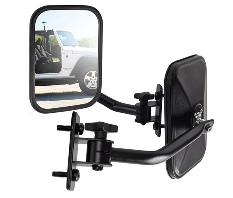 Прямоугольные зеркала боковые зеркала двери для Jeep Wrangler JK CJ YJ TJ 07-17 Shake-proof Road прямоугольные Приключения