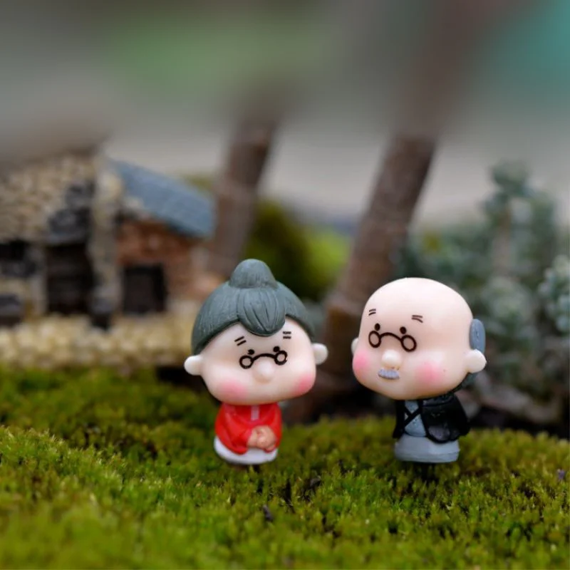 2 шт./компл. куклы с дедушками и домашние горшки мох микро Ландшафтные украшения