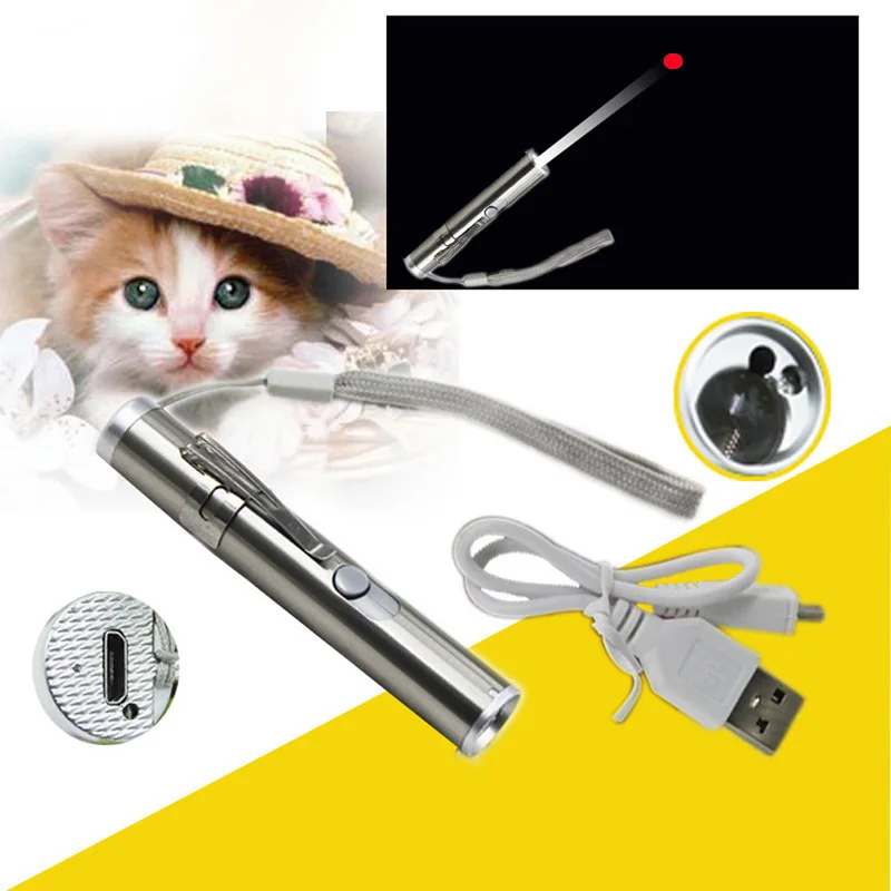 Кошка Чейз игрушки светодиодный красный легкое Зарядное устройство USB обучение