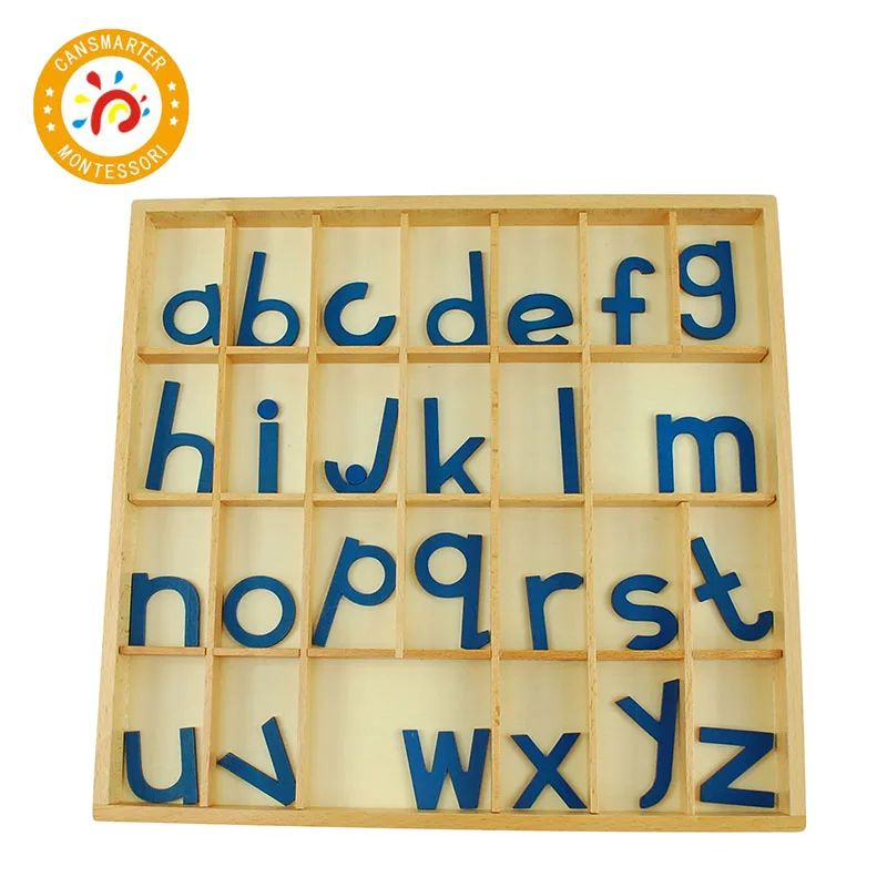 Baby Toy Montessori Wooden Movable Aphabet Box Learning 26 Letters of an Alphabet Early Education