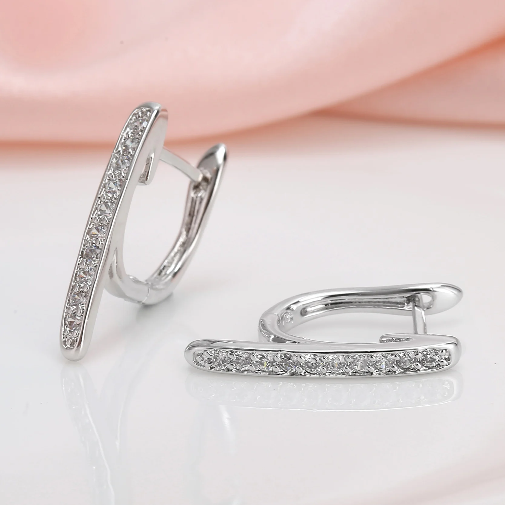 Женские серьги пусеты Manxiuni u образной формы из стерлингового серебра с