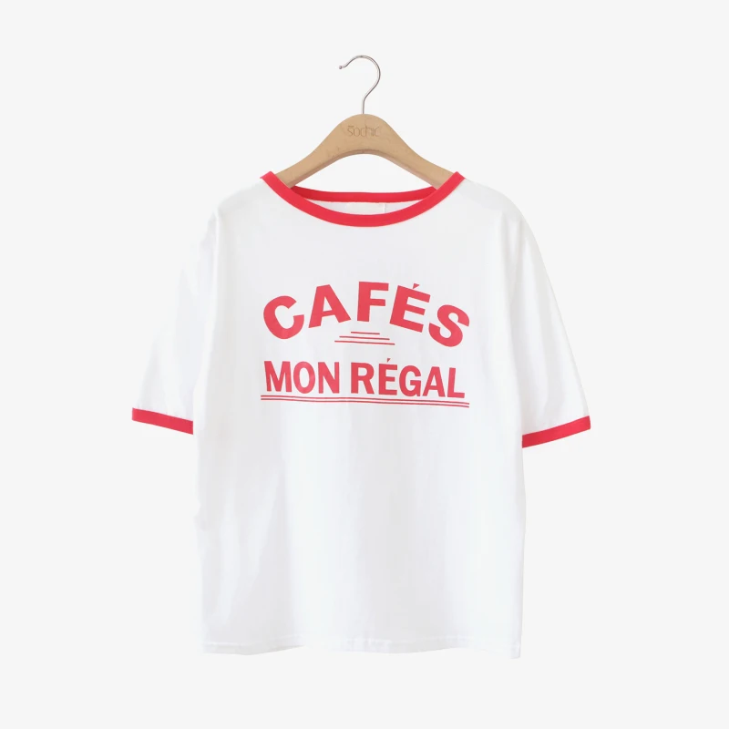 Eleindole летние женские футболки с буквенным принтом свободные o шеи короткий рукав